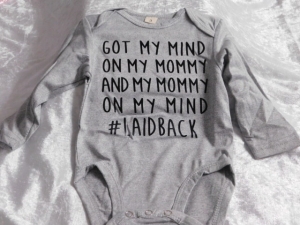 Baby Romper Got my Mind Grey 0-3months